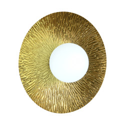 Kinkiet Sun: Złota rzeźba świetlna | Artystyczny design lampy