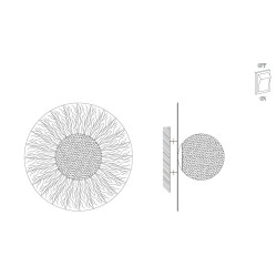Kinkiet Sun: Złota rzeźba świetlna | Artystyczny design lampy