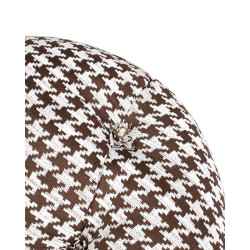 Fotel bujany FATTY – design i komfort | Brązowa pepitka