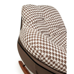 Fotel bujany FATTY – design i komfort | Brązowa pepitka