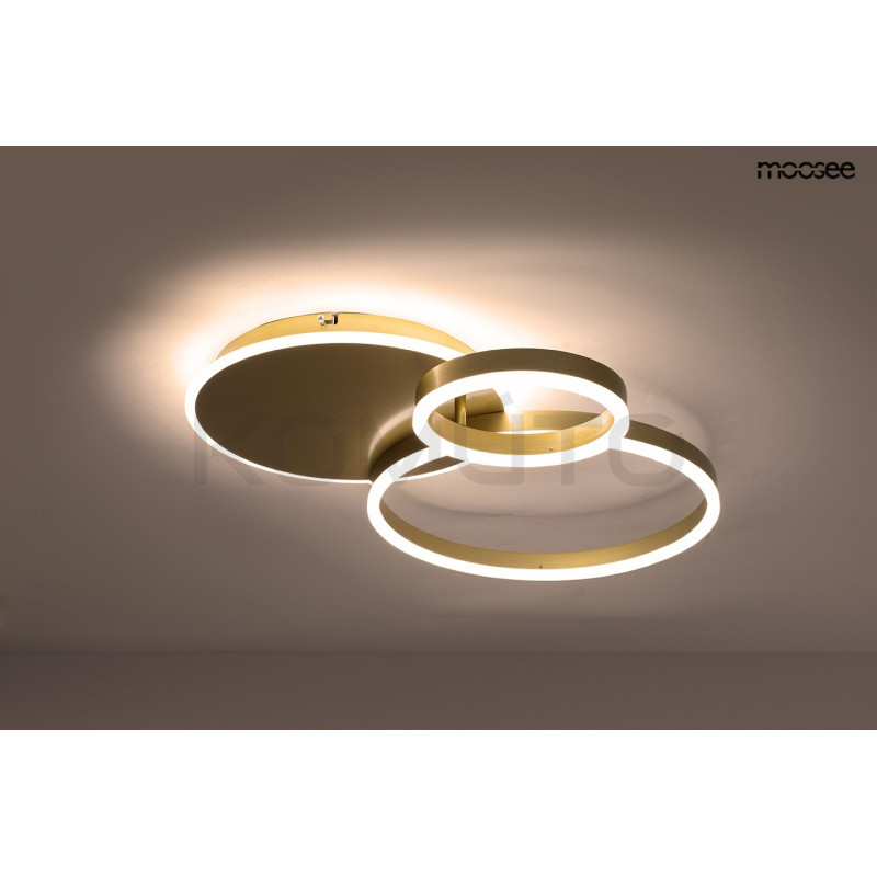 Lampa sufitowa RINGS 3 złota – Artystyczna Lampa LED |Komuto