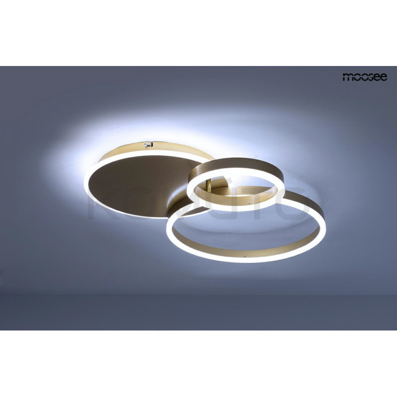 Lampa sufitowa RINGS 3 złota – Artystyczna Lampa LED |Komuto