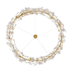 Lampa wisząca BOTANIKA 150 – Złoty wieniec z liści ginkgo