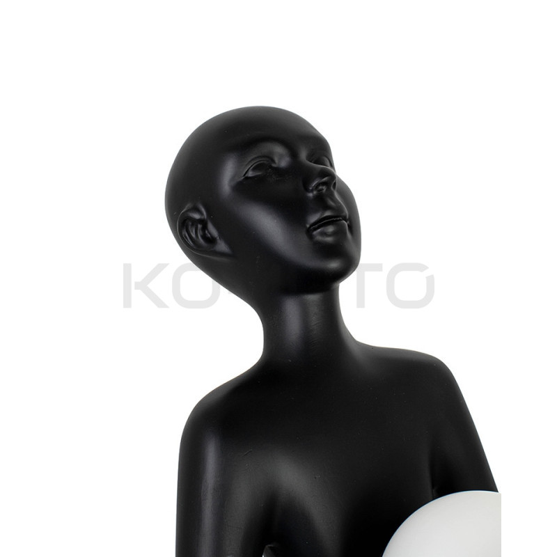 Lampa stołowa HUMAN czarna – rzeźba i światło w jednym 