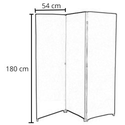 Parawan pokojowy Home biały, ecru, szary, brązowy, beżowy