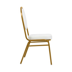 Krzesło HESTIA – biel, złoto | Sale bankietowe, konferencyjne