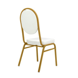 Krzesło HESTIA – biel, złoto | Sale bankietowe, konferencyjne
