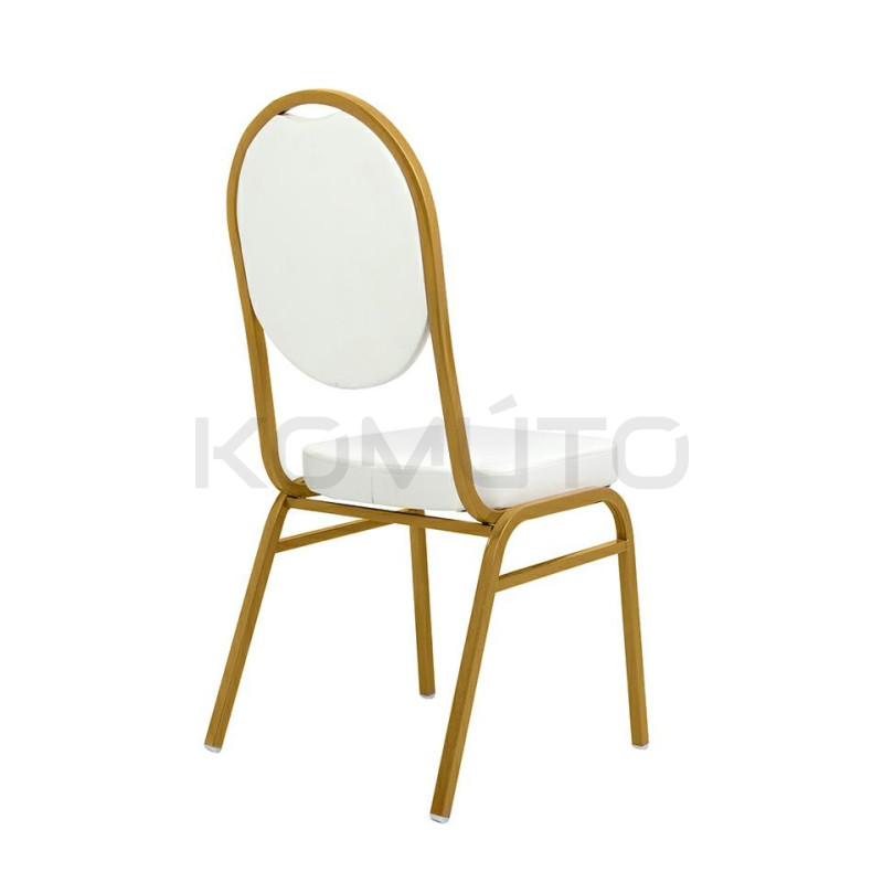 Krzesło HESTIA – biel, złoto | Sale bankietowe, konferencyjne