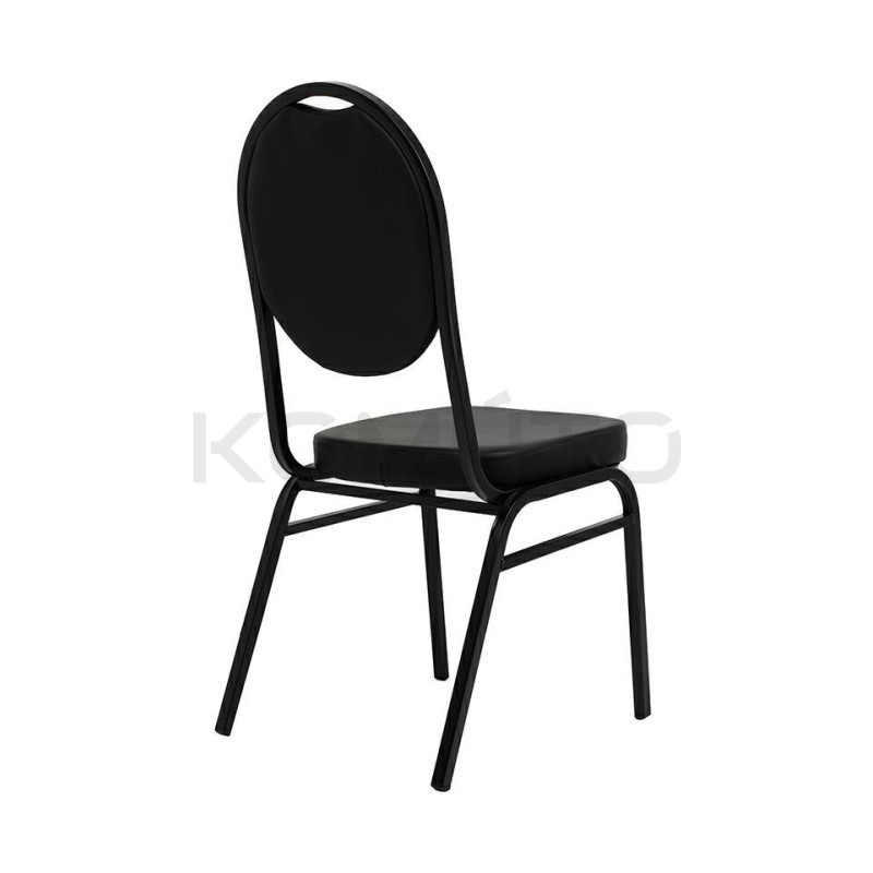 Krzesło HEBE czarne –  Krzesło bankietowe tapicerowane