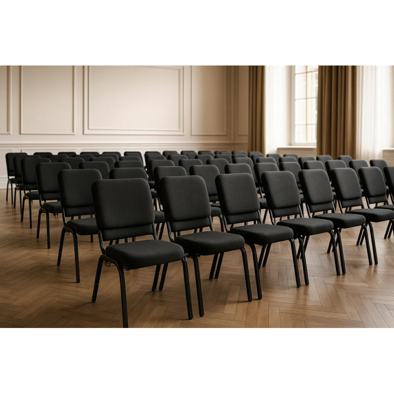 Krzesło konferencyjne SAMOS czarne – wygodne i solidne