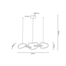 Lampa wisząca glamour złota JAZZ 5 | Komuto.pl