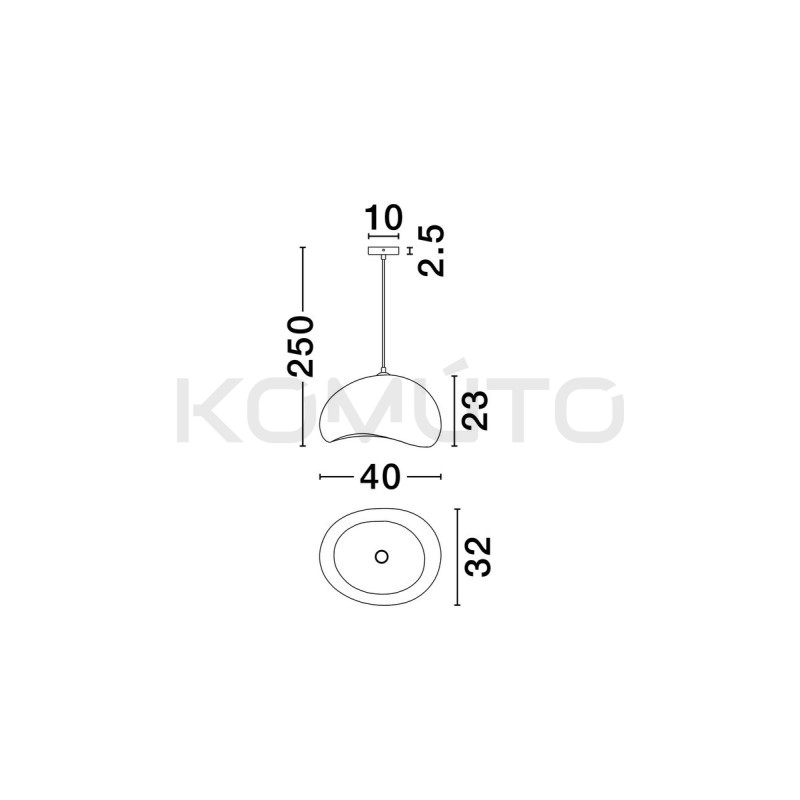 Lampa Wabi 40 – artystyczna forma w stylu wabi sabi | Komuto