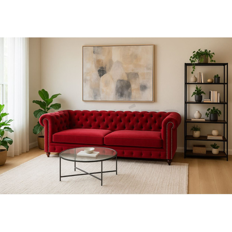 Sofa chesterfield funkcja do spania codziennie Canon 3 os. Sofa chesterfield funkcja do spania codziennie Canon 3 os.