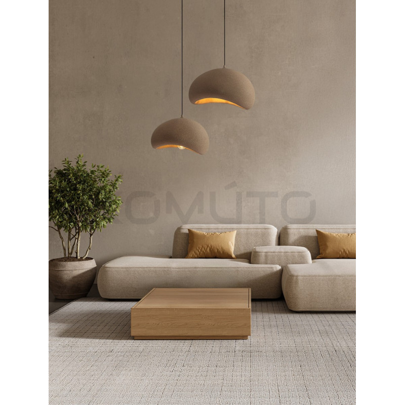 Wabi 40 brązowa – modna lampa w stylu japandi i wabi sabi