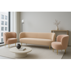 Sofa glamour nowoczesna na wysokich nóżkach Aldo 3 os. Sofa glamour nowoczesna na wysokich nóżkach Aldo 3 os.