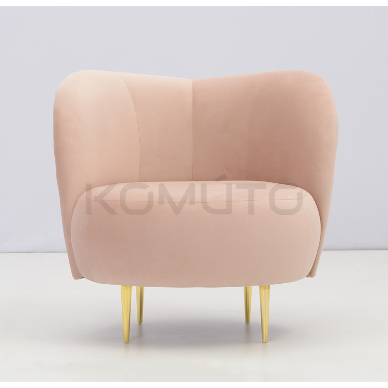 Fotel glamour Aldo złote nogi | Komuto.pl