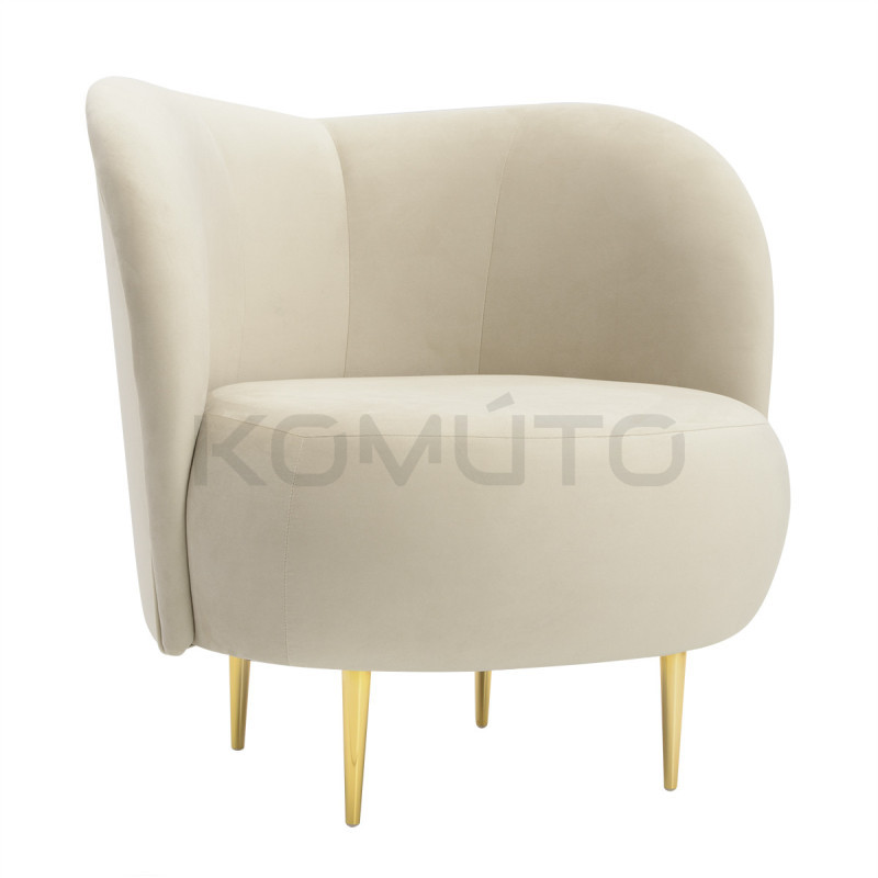Fotel glamour Aldo złote nogi | Komuto.pl