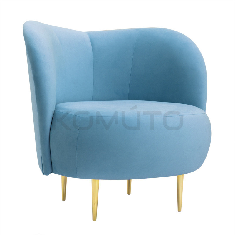 Fotel glamour Aldo złote nogi | Komuto.pl