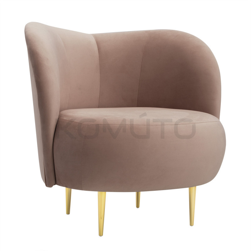 Fotel glamour Aldo złote nogi | Komuto.pl