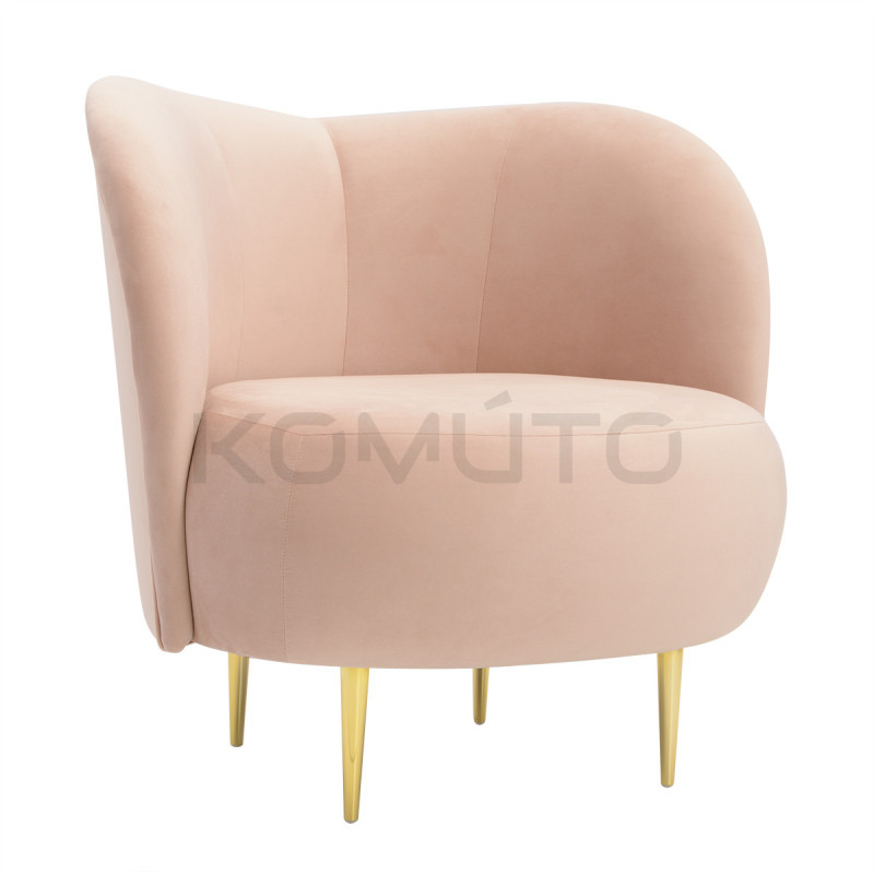 Fotel glamour Aldo złote nogi | Komuto.pl