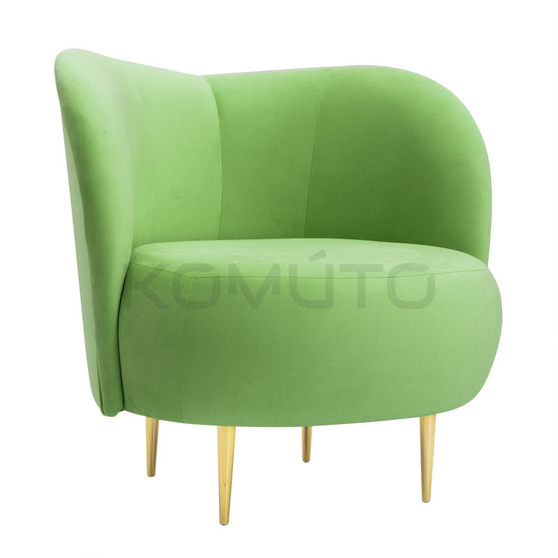 Fotel glamour Aldo złote nogi | Komuto.pl