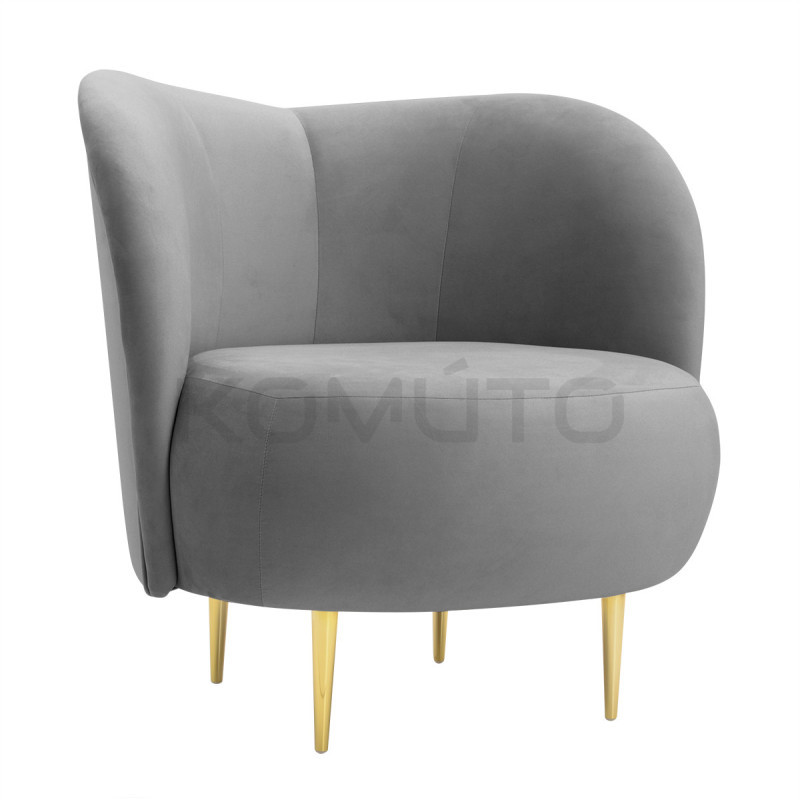 Fotel glamour Aldo złote nogi | Komuto.pl