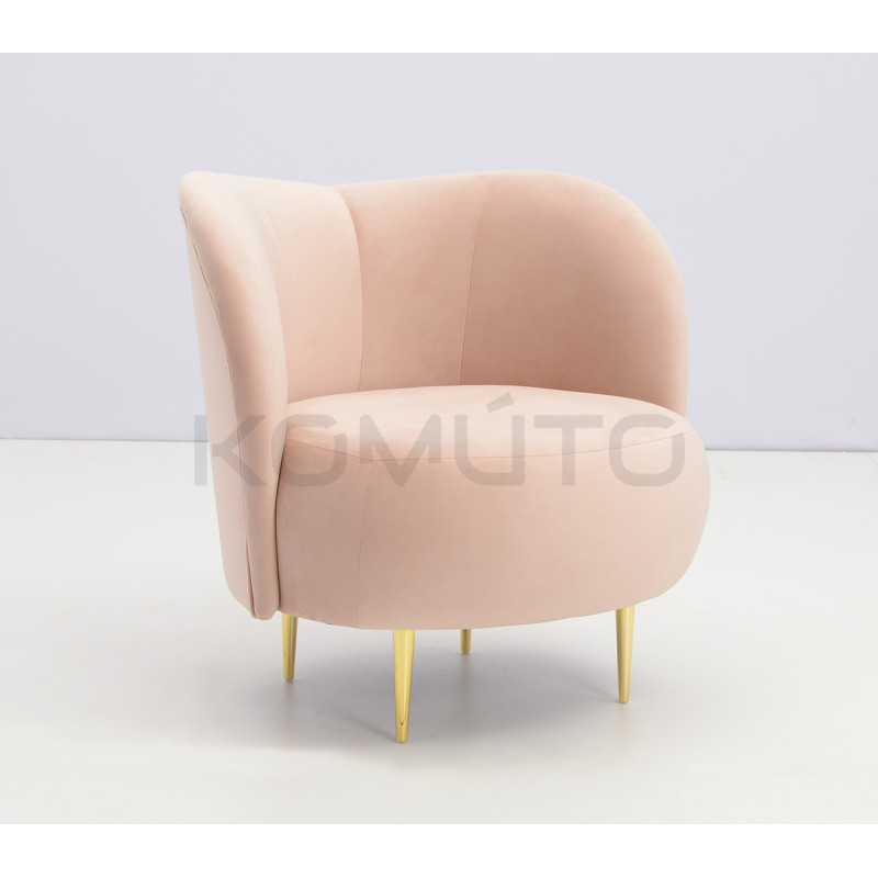 Fotel glamour Aldo złote nogi | Komuto.pl