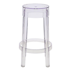 Nowoczesny przezroczysty stołek barowy – must-have aranżacji