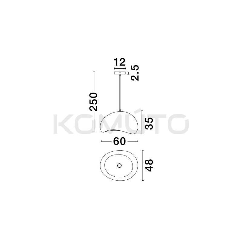 Lampa wisząca Wabi 60 szara – naturalna harmonia
