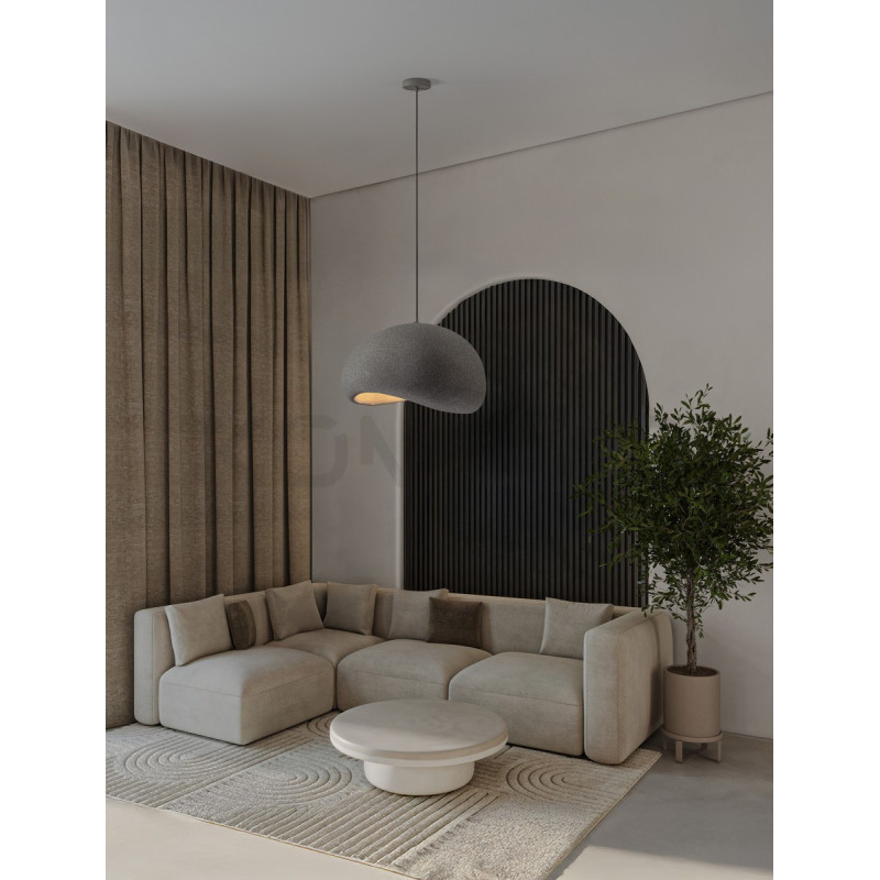 Lampa wisząca Wabi 60 szara – naturalna harmonia