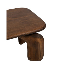 Stolik ORIZON – stolik kawowy w stylu boho z drewna mango