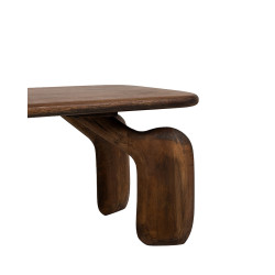 Stolik ORIZON – stolik kawowy w stylu boho z drewna mango