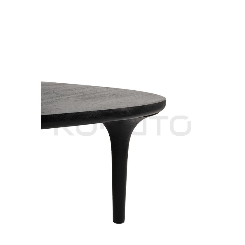 Stolik LAMINAR – sztuka użytkowa w czerni i drewnie