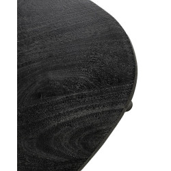 Stolik LAMINAR – sztuka użytkowa w czerni i drewnie