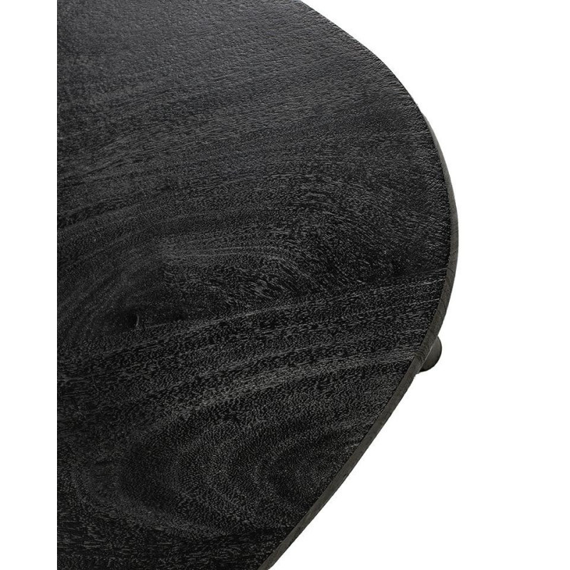 Stolik LAMINAR – sztuka użytkowa w czerni i drewnie