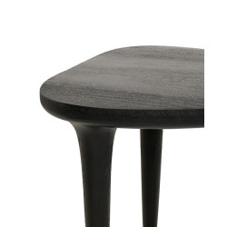 Stolik LAMINAR czarny / drewno – artystyczny design | Komuto