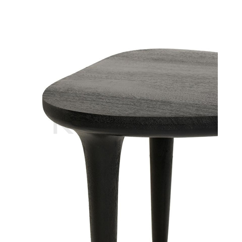 Stolik LAMINAR czarny / drewno – artystyczny design | Komuto