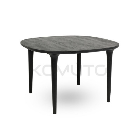 Drewniany Stół LAMINAR czarny  – naturalne drewno | Komuto