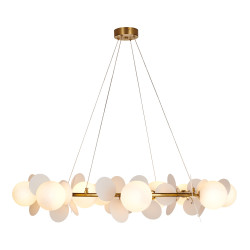 Lampa wisząca CHIC złoto biała 105