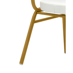 Krzesło HESTIA – biel, złoto | Sale bankietowe, konferencyjne