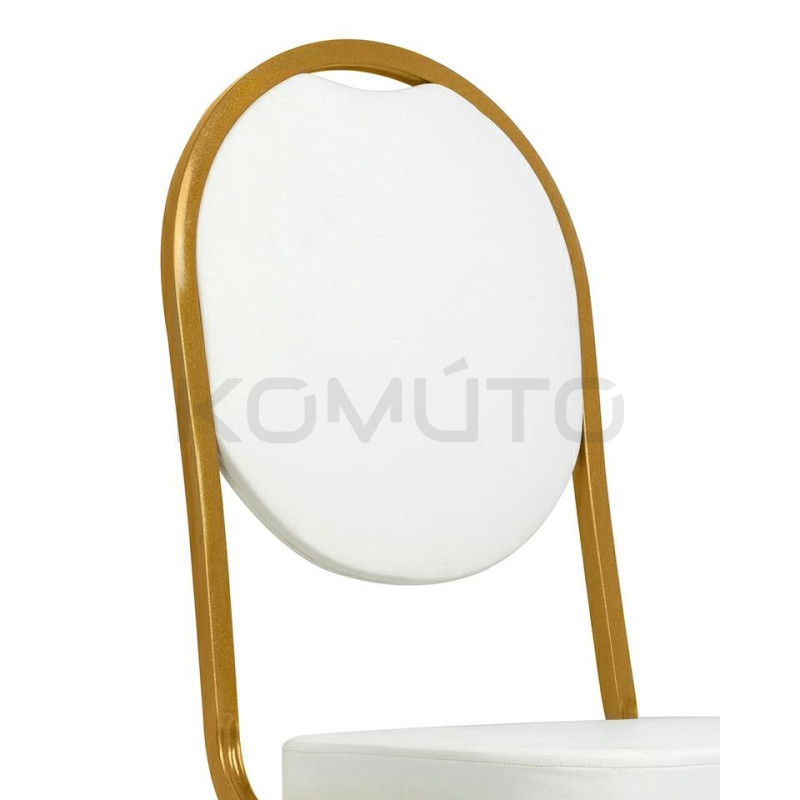 Krzesło HESTIA – biel, złoto | Sale bankietowe, konferencyjne