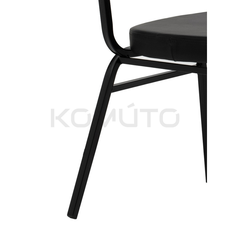 Krzesło HEBE czarne –  Krzesło bankietowe tapicerowane