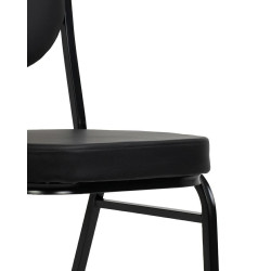 Krzesło HEBE czarne –  Krzesło bankietowe tapicerowane