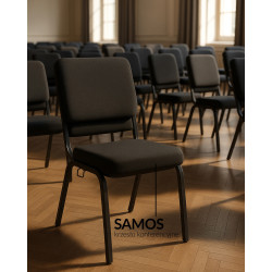 Krzesło konferencyjne SAMOS czarne – wygodne i solidne