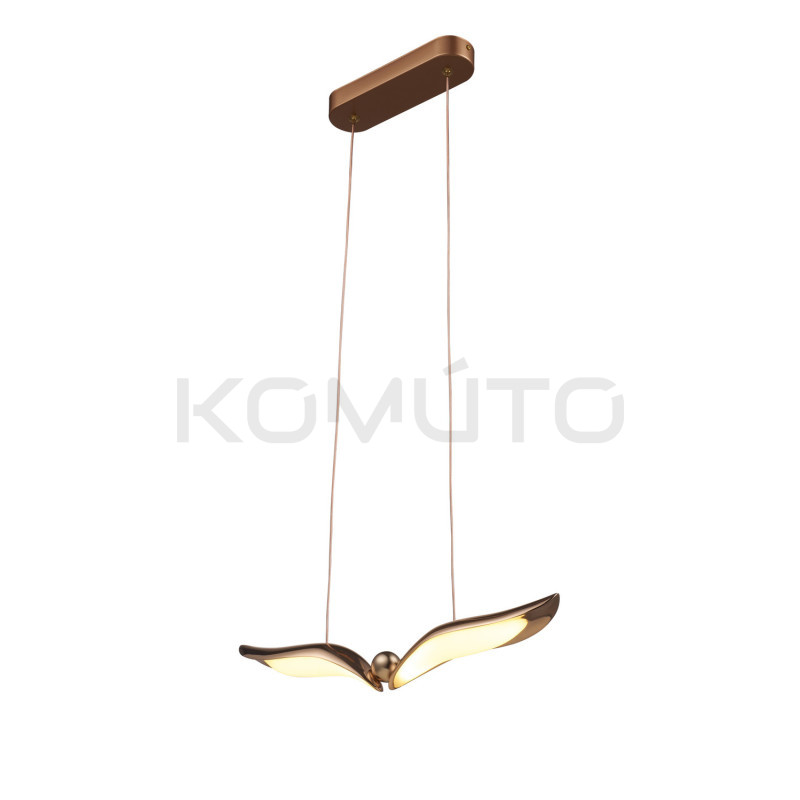 Gufo – artystyczna lampa wisząca ze złotym akcentem | Komuto