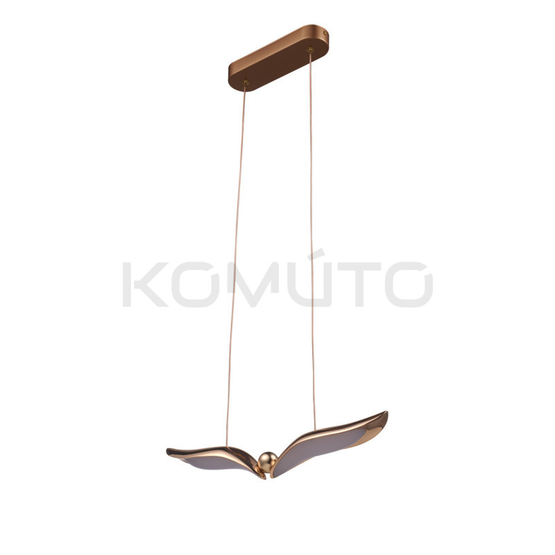 Gufo – artystyczna lampa wisząca ze złotym akcentem | Komuto