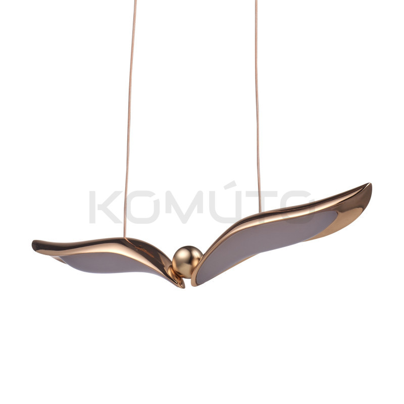 Gufo – artystyczna lampa wisząca ze złotym akcentem | Komuto