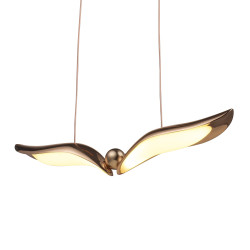 Gufo – artystyczna lampa wisząca ze złotym akcentem | Komuto
