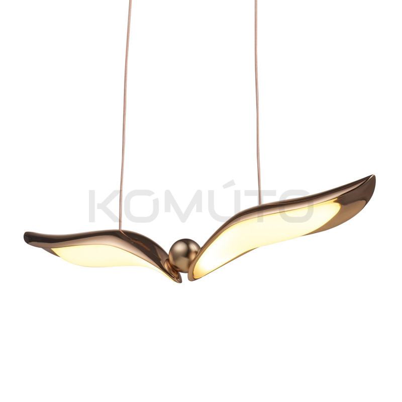 Gufo – artystyczna lampa wisząca ze złotym akcentem | Komuto