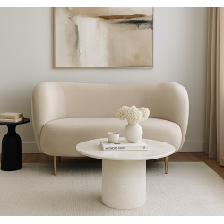 Sofa glamour na wysokich nogach Aldo 2 osobowa